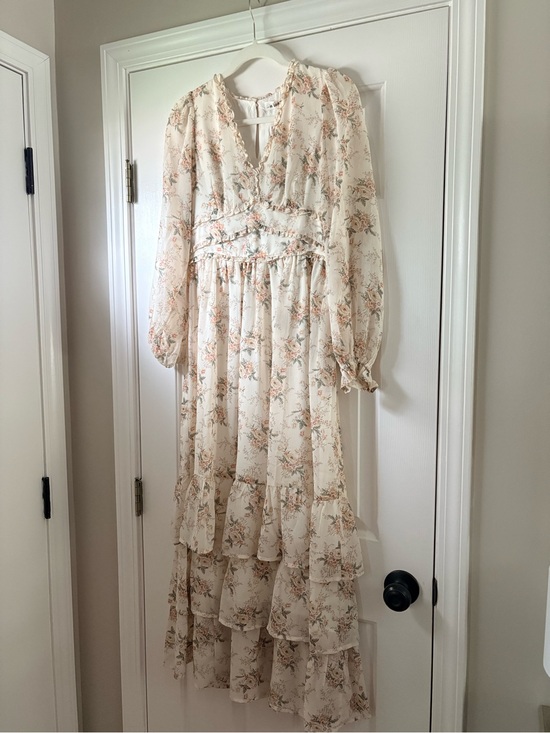 Worth Collective Dresses & Skirts - Worth Collective Floral Tiered Maxi Dress in Cream - New With Tags
